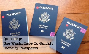 Use Washi Tape To Quickly Identify Passports